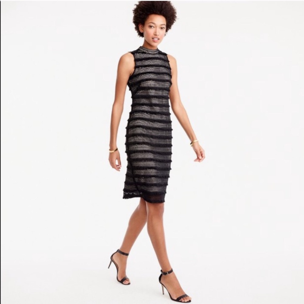 J. Crew Fringe Shift Flapper Dress